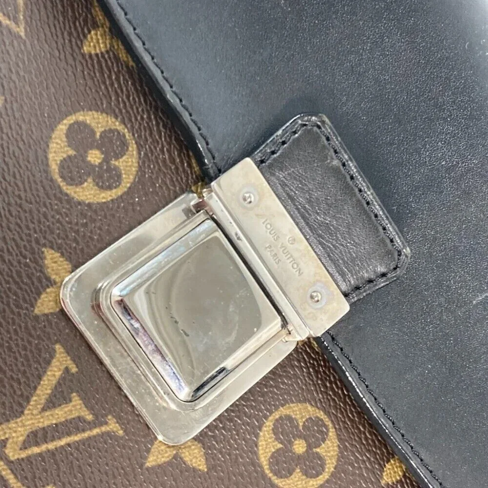LOUIS VUITTON M56719 MonogramMacassar Soft briefcase Bag Hand Bag Document